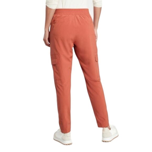 Athleta Chelsea Cargo Lined Elastic Waist Hiking Pant Sz 4 Tall Etruscan… - Picture 3 of 11